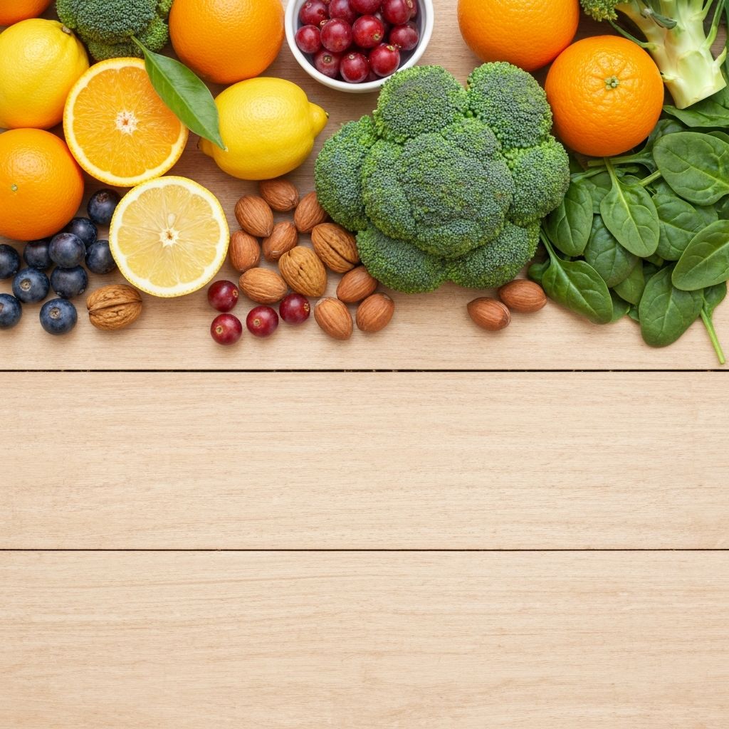 Natürliche Lebensmittel und Vitamine